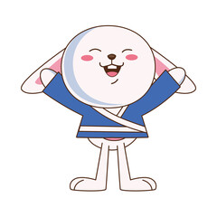 cute mid autumn rabbit celebrating character