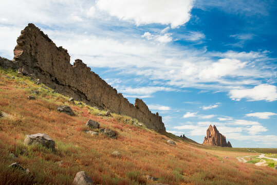 Shiprock New Mexico Navajo Nation with Volcanic Igneous Rock