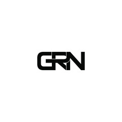grn letter original monogram logo design