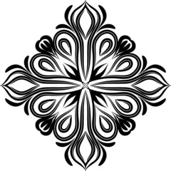 creative vector mandala design.simple mandala design in black color.