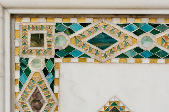 Mosaic decorated marble