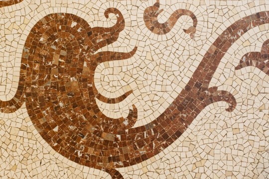 Dolphin mosaic pattern