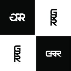 grr letter original monogram logo design