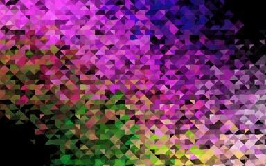 Dark Multicolor, Rainbow vector template with crystals, triangles. Glitter abstract illustration with triangular shapes. Smart design for your business advert.