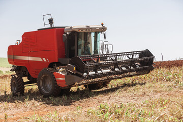 agricultural machine working on a plantation