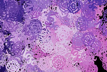 Light Purple, Pink vector template with chaotic shapes.