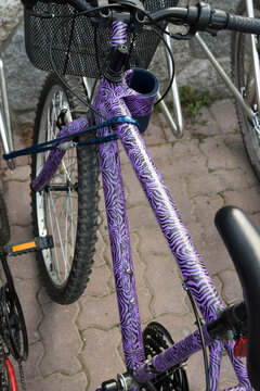 Bicycle Decorated With Duct Tape