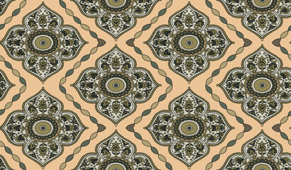 traditional Indian paisley pattern on  background