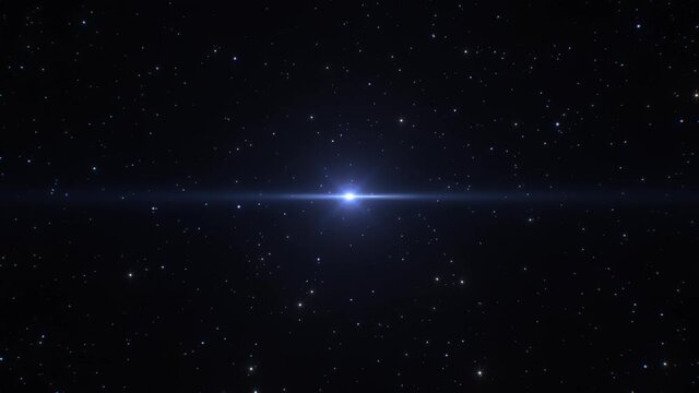 Journey Through Glow Star Field in Deep Outer Space Universe Flight - 4K Seamless Loop Motion Background Animation