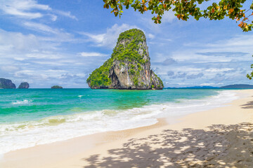 Fototapeta na wymiar Beautiful beach at Railay Beach at Thailand.