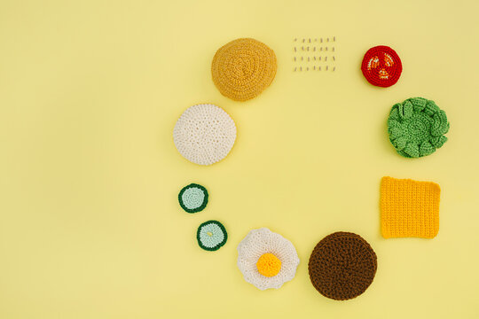 Amigurumi Hamburger Ingredients