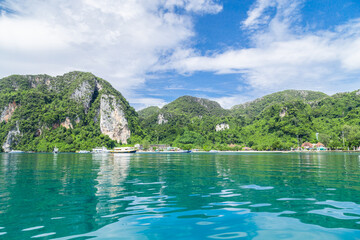 Beautiful tropical island bay at Phi phi island.