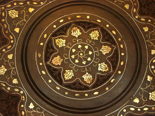 Design art on wooden table