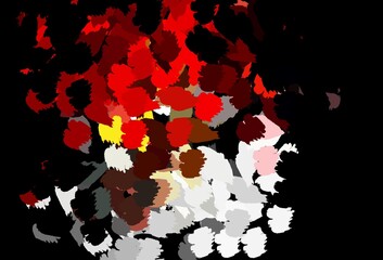 Dark Red, Yellow vector template with chaotic shapes.