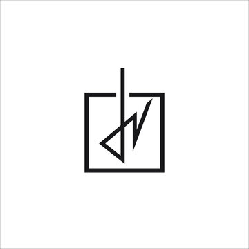 JV letter logo design icon silhouette vector
