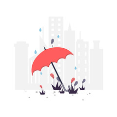 Umbrella flat illustration.Vector design.Suitable for landing page, ui, website, mobile app, editorial, poster, flyer, article, and banner.