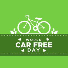 World Car Free Day Vector Design Illustration