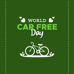 World Car Free Day Vector Design Illustration