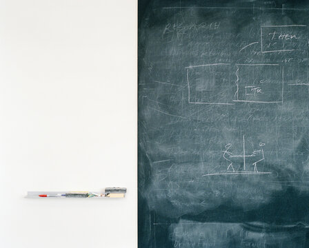 Chalkboard in corporate office