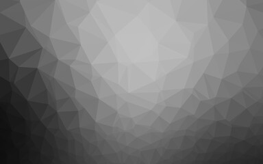 Light Silver, Gray vector shining triangular pattern. A sample with polygonal shapes. Completely new design for your business.