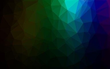 Obraz premium Dark Multicolor, Rainbow vector abstract polygonal cover. A completely new color illustration in a vague style. Completely new template for your business design.