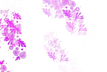 Light Pink vector texture with abstract forms.