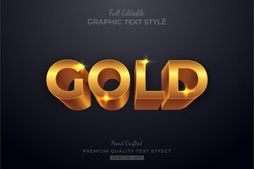 Gold Shine Editable Text Style Effect