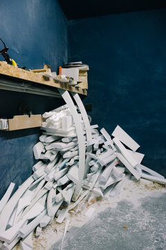 Surfboard production garbage