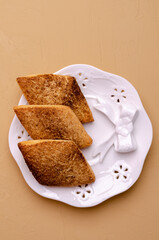 Traditional shortbread cookies with cinnamon