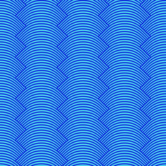 Seamless pattern. Interlaced waves. Geometric  textile print.