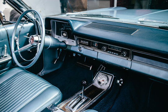 Detail from a classic American car.