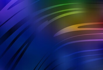 Fototapeta premium Dark Blue, Yellow vector template with wry lines.