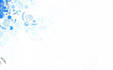Light BLUE vector natural pattern with flowers