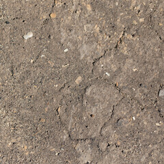 Top view of dry cracked soil