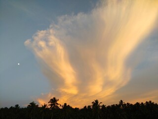 sunset in the mountains