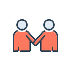 Color illustration icon for mentorship