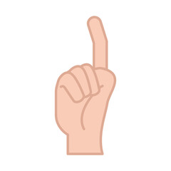 sign language hand gesture indicating z letter, line and fill icon