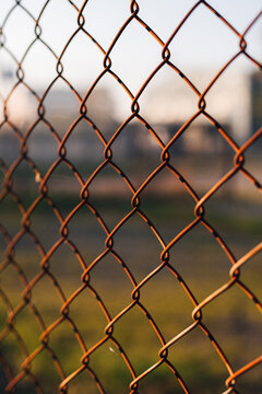 Old wired fence background