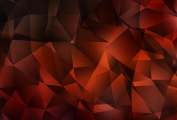 Dark Red vector shining triangular layout.