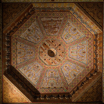 Detail of the ceiling in the Bahia Palace