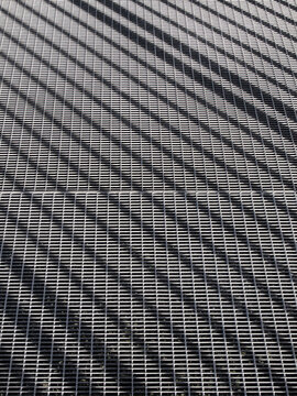 Shadows falling across a grid
