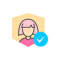 Authentication icon design isolated on white background