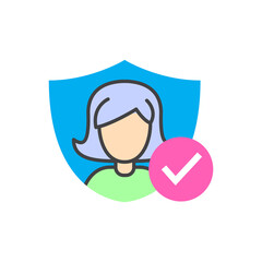 Authentication icon design isolated on white background