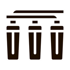 Water Final Microfilter Vector Sign Icon. Water Microfilter, Filter Clearing Pictogram. Recycling Environmental Ecosystem Plumbing Industry Monochrome Illustration