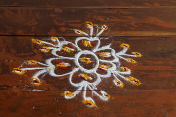 Rangoli in india mainly Southern part of India during Sankranthi,Pongal