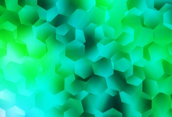 Light Green vector polygonal background.