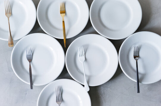 Plates with different forks
