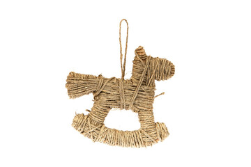 Toy horse braided rope for the Christmas tree.