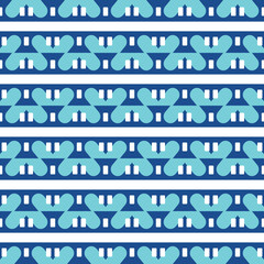 Vector seamless pattern texture background with geometric shapes, colored in blue, white colors.