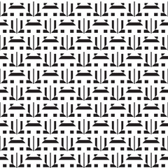 Vector seamless pattern texture background with geometric shapes, colored in black, white colors.